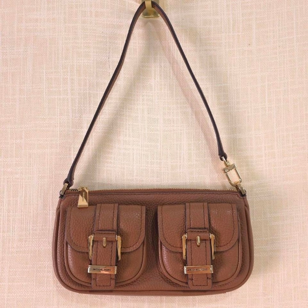 MICHAEL Michael Kors Zoe Small Pebbled Leather Pochette